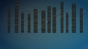 Ultra photorealistic blockchain ledger concept for Blockchain vs DAG vs Hashgraph: Comparing Ledger Models