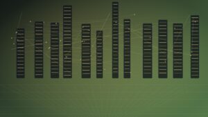 Ultra photorealistic blockchain ledger concept for Distributed Ledger Models vs Traditional Databases