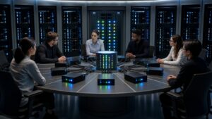 Editorial technology image representing how blockchain consensus mechanisms actually work.