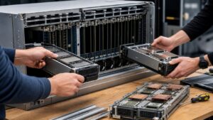 Editorial technology image for layer 1 scaling solutions: sharding, block size, and protocol upgrades.