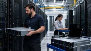 Ultra photorealistic hero image for Distributed Ledger Models for Cloud Storage Alternatives